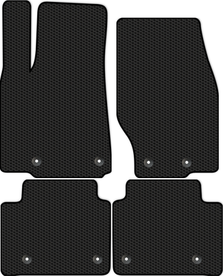 Комплект ковриков для авто Alicosta 2554_1 для Jeep Grand Cherokee V SUV/WL 6 мест 2021-н.в. (EVA соты, черный) - 