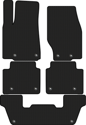 Комплект ковриков для авто Alicosta 2555_1 для Jeep Grand Cherokee V SUV/WL6 мест+3ряд 2021-н.в. (EVA соты, черный) - 