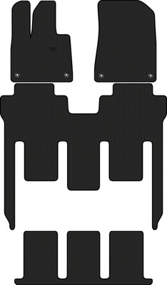 Комплект ковриков для авто Alicosta 2507_1 для Voyah Dreamer I минивэн +3ряд 2021-н.в. (EVA соты, черный) - 