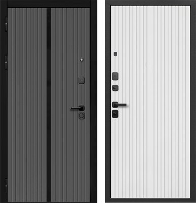 Входная дверь Guard Графит лакобель/белый матовый (96x205, левая) - 