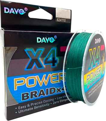 

Леска плетеная, Power Braid X4 0.35мм