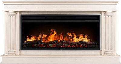 Каминокомплект Electrolux EFP/P-3620LS/Firelight Olympia 42/40/36 (слоновая кость с золотой патиной) - 