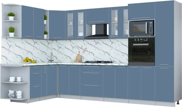 Кухонный гарнитур Интерлиния Мила Пластик 1.88x3.4 LV