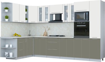 

Кухонный гарнитур, Мила Пластик 1.88x3.4 LV