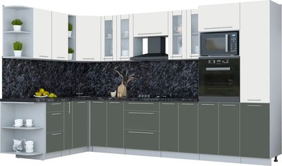

Кухонный гарнитур, Мила Пластик 1.88x3.4 LV