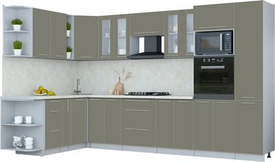 

Кухонный гарнитур, Мила Пластик 1.88x3.4 LV