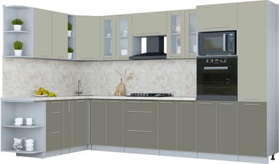 

Кухонный гарнитур, Мила Пластик 1.88x3.4 LV