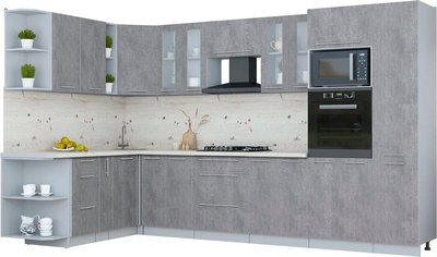 

Кухонный гарнитур, Мила Пластик 1.88x3.4 LV