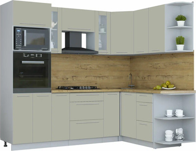 

Кухонный гарнитур, Мила Пластик 1.68x2.4 PR