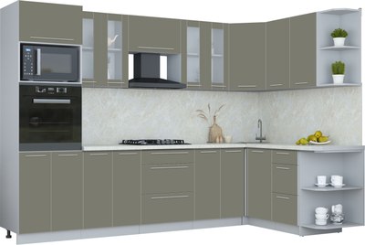 

Кухонный гарнитур, Мила Пластик 1.68x3.0 PR