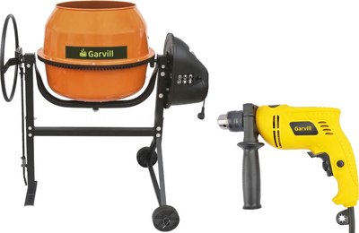 Бетономешалка Garvill БСЭ-120 + Дрель D600 - 