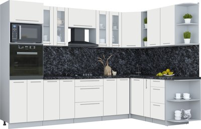 

Кухонный гарнитур, Мила Пластик 1.88x3.0 PR