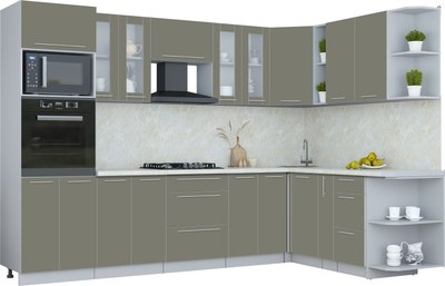 

Кухонный гарнитур, Мила Пластик 1.88x3.0 PR