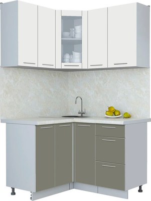 

Кухонный гарнитур, Мила Пластик 1.2x1.3