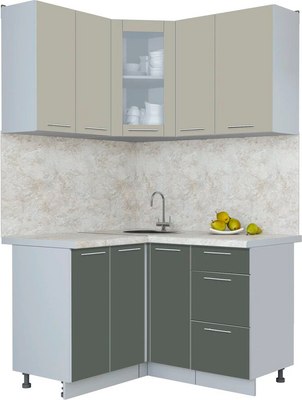 

Кухонный гарнитур, Мила Пластик 1.2x1.3