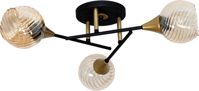 Люстра Элетех Лютик НПБ 01-3x60-191 Е27 / 1005405465 (131 черный муар/золотой) -