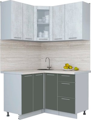

Кухонный гарнитур, Мила Пластик 1.2x1.3