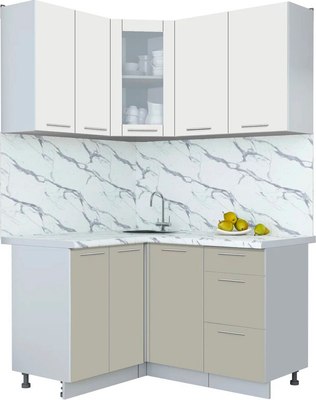 

Кухонный гарнитур, Мила Пластик 1.2x1.4