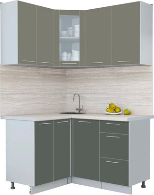 

Кухонный гарнитур, Мила Пластик 1.2x1.4