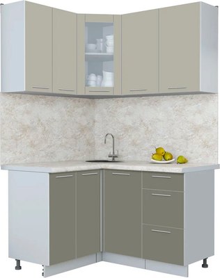 

Кухонный гарнитур, Мила Пластик 1.2x1.4