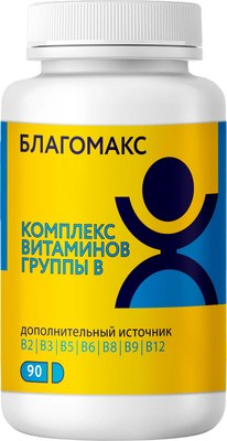 Мультивитаминный комплекс ВИС Благомакс витаминов группы В (90шт) - 