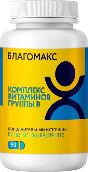 Мультивитаминный комплекс ВИС Благомакс витаминов группы В (90шт)