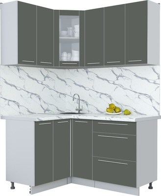 

Кухонный гарнитур, Мила Пластик 1.2x1.5