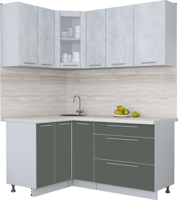 

Кухонный гарнитур, Мила Пластик 1.2x1.7