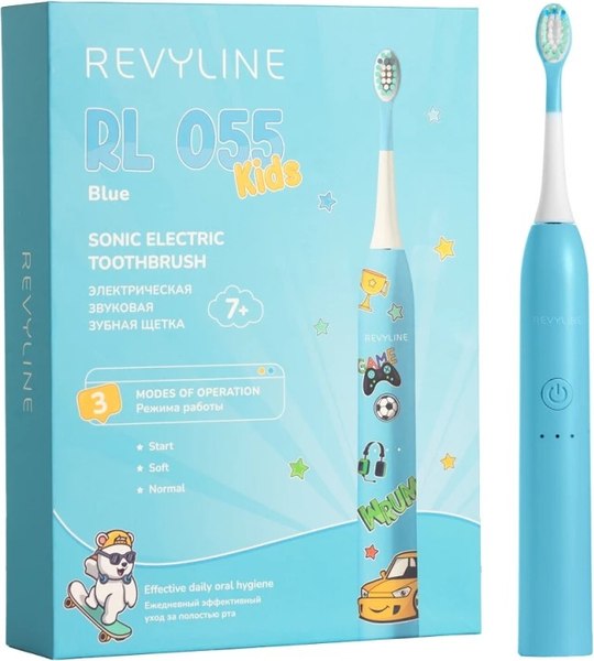Ультразвуковая зубная щетка Revyline RL 055 Kids / 7936 (голубой)