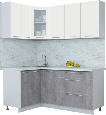 

Кухонный гарнитур, Мила Пластик 1.2x1.8