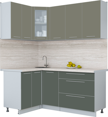 

Кухонный гарнитур, Мила Пластик 1.2x1.8