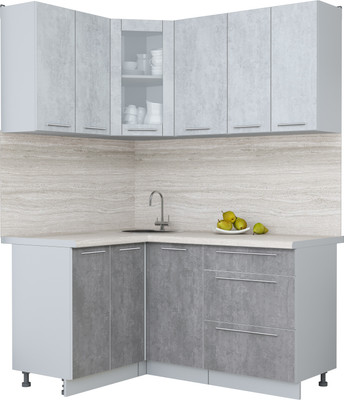 

Кухонный гарнитур, Мила Пластик 1.2x1.6