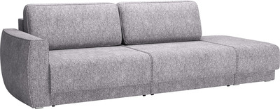 Диван Олмеко Женева 2SPF Еврокнижка Правый (микровелюр, шейп сильвер) -