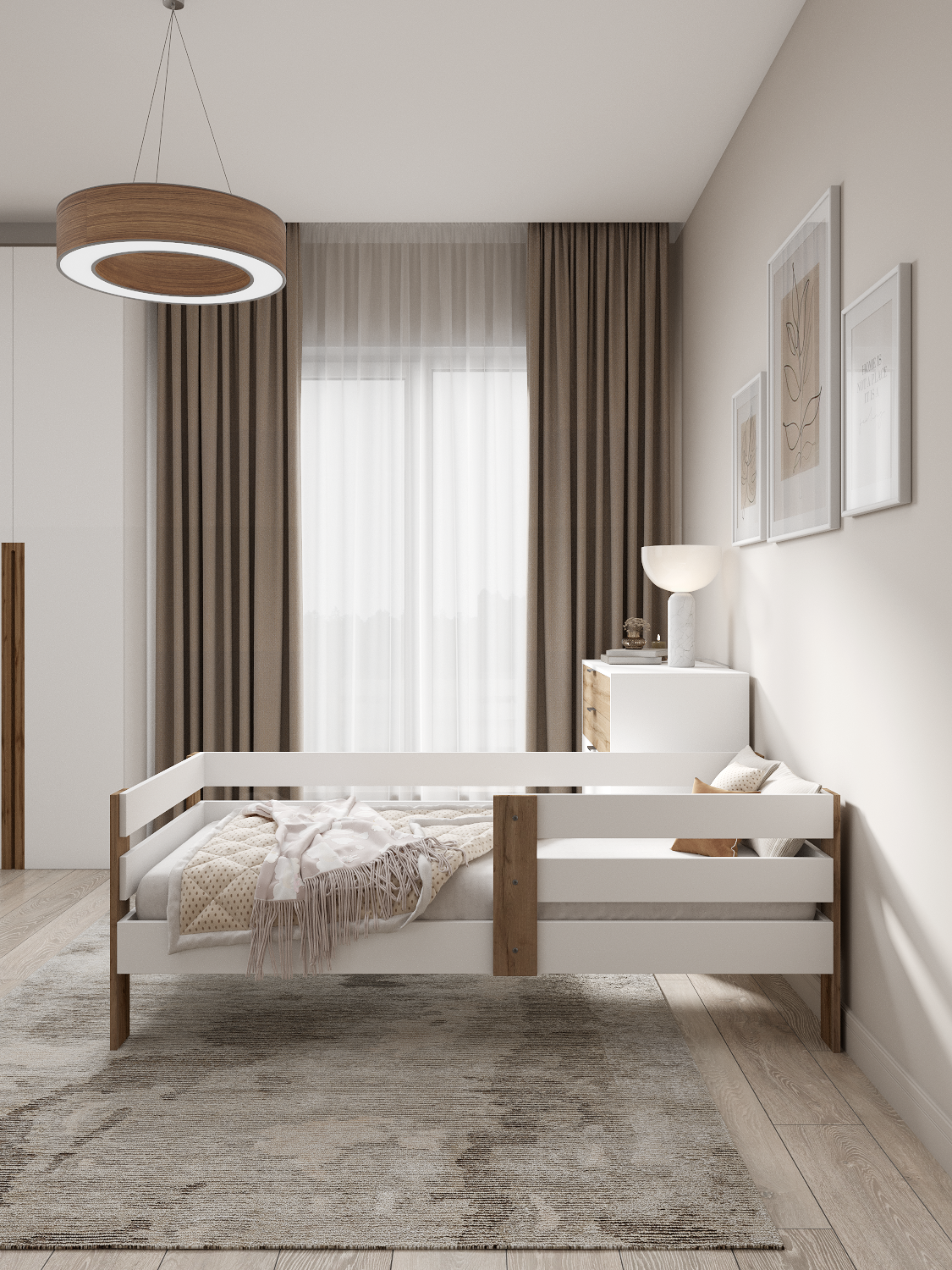 Кровать-тахта детская EcoWood Атланта-2 с ящиками 80х160 / ECO.001.00051.80-160.101SE/376WML — фото 5
