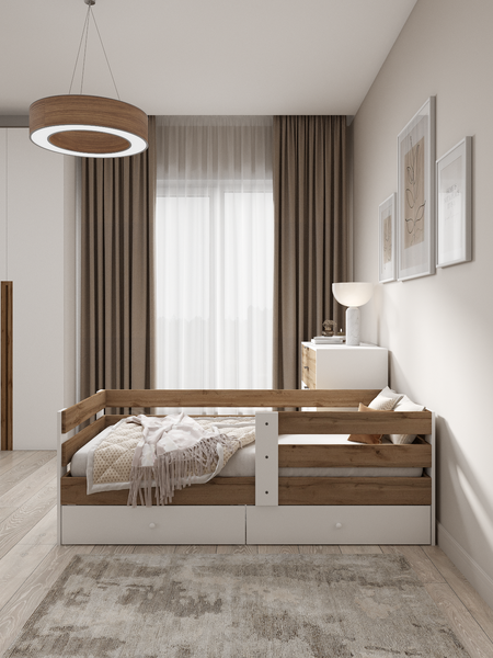 Купить Кровать-тахта EcoWood Атланта-2 с ящиками 80х180 / ECO.001.00051.80-180.376WML/101SE в Бобруйске