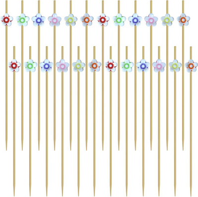 Набор шпажек для канапе Мультидом Ромашки BJ80-600 (24шт) - 