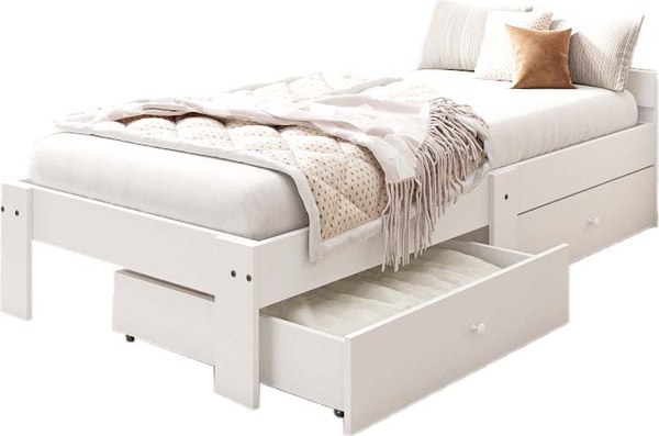 Односпальная кровать EcoWood Екта-2 с ящиками 80х180 / ECO.001.00059.80-180.101SE