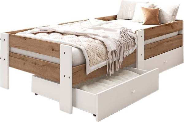 Кровать-тахта EcoWood Флорида-2 с ящиками 80х180 / ECO.001.00061.80-180.376WML/101SE