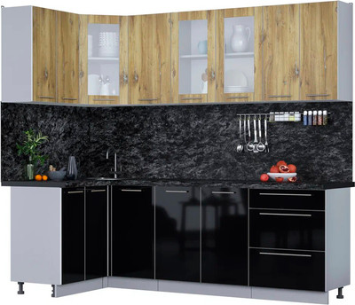 

Кухонный гарнитур, Мила Пластик 1.2x2.4