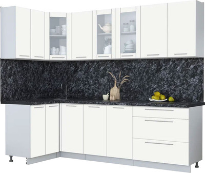 

Кухонный гарнитур, Мила Пластик 1.2x2.6