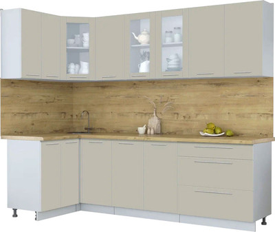 

Кухонный гарнитур, Мила Пластик 1.2x2.6