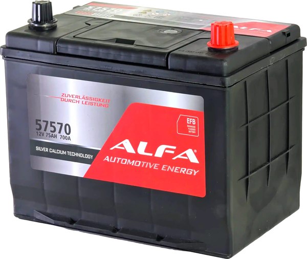 Автомобильный аккумулятор ALFA battery EFB Asia JR 750A / EFB-D26