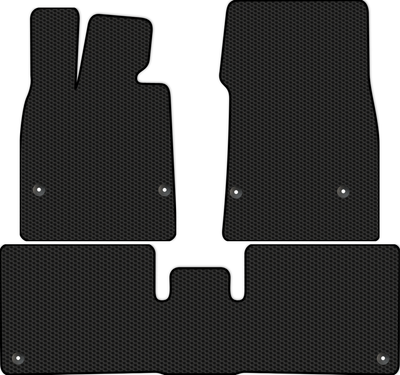 Комплект ковриков для авто Alicosta 2562_1 для Avatr 12 I лифтбек+задний ряд 2023-н.в. (EVA соты, черный) - 