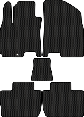 Комплект ковриков для авто Alicosta 2563_1 для BAIC U5 Plus I седан 2021-н.в. (EVA соты, черный) - 