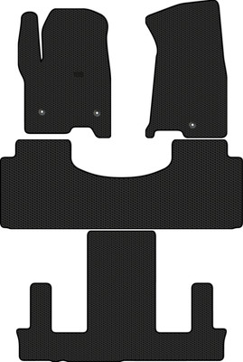 Комплект ковриков для авто Alicosta 2578_1 для Cadillac Escalade V SUV/GMT1XX + 3ряд 2020-н.в. (EVA соты, черный) - 