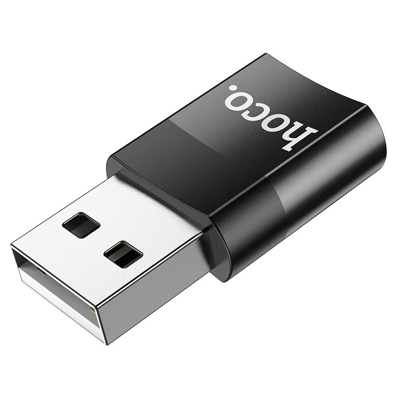 Адаптер Hoco UA17 USB 2.0 - Type-C (черный) — фото 3