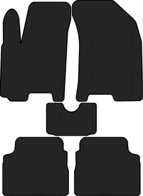 Комплект ковриков для авто Alicosta 2636_1 для Daewoo Kalos I 2002-2008 (EVA соты, черный) - 