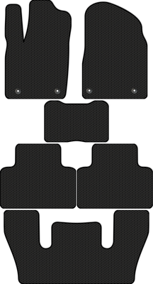 Комплект ковриков для авто Alicosta 2646_1 для Dodge Durango III SUV +3 ряд 2011-н.в (EVA соты, черный) - 
