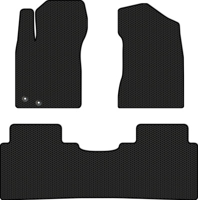 Комплект ковриков для авто Alicosta 2648_1 для Dongfeng DF6 I пикап 2022-н.в. (EVA соты, черный) - 