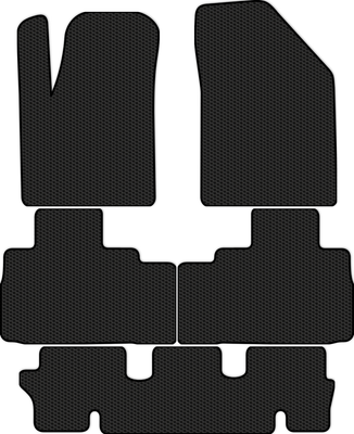 Комплект ковриков для авто Alicosta 2653_1 для Evolute i-Space I SUV/гибрид +3 ряд 2023-н.в. (EVA соты, черный) - 